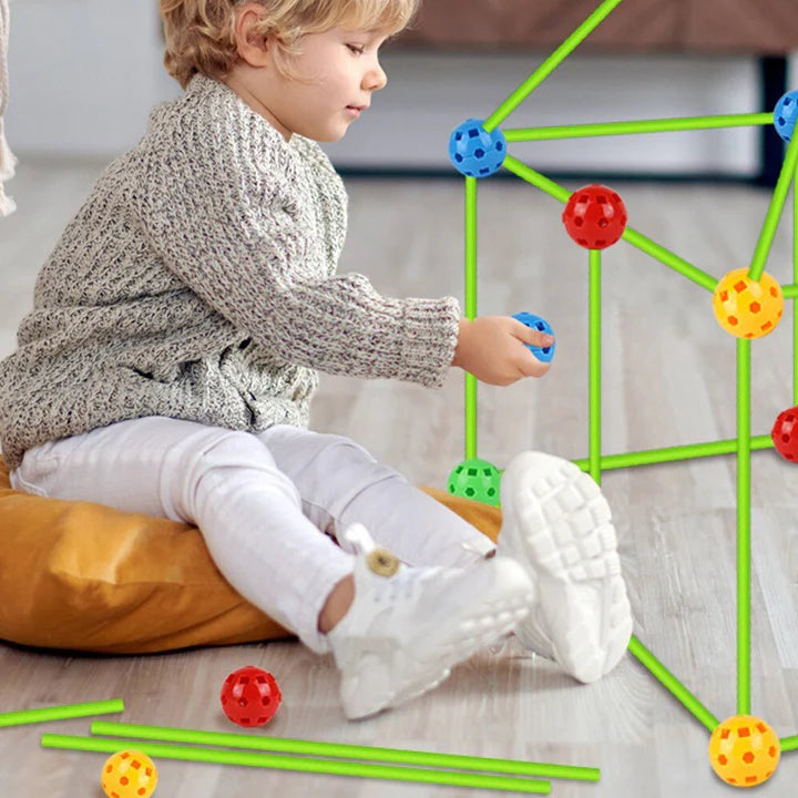 Kids Construction Forts Toys, 87 Pcs DIY 3D Assemble Tent Toy, Creative STEM Construction Fort Toys, Glow in The Dark Fort Builder Set Kids Construction Forts Toys, 87 Pcs DIY 3D Assemble Tent Toy, Creative STEM Construction Fort Toys, Glow in The Dark Fort Builder Set